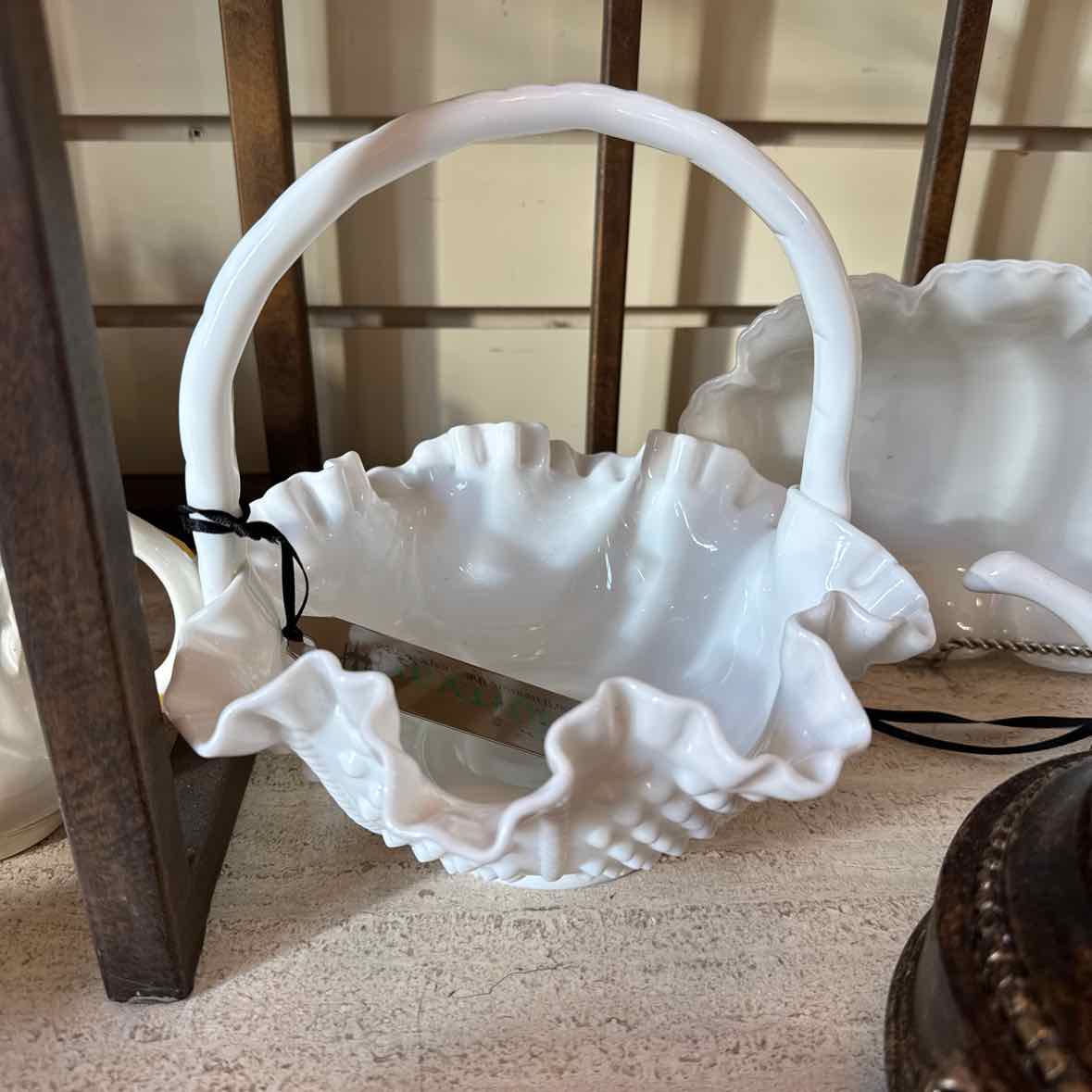 Milk Glass Basket
