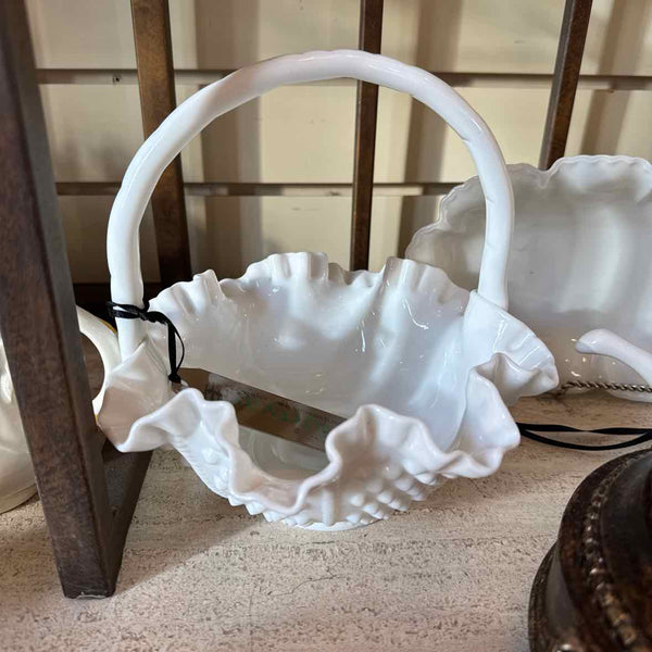 Milk Glass Basket