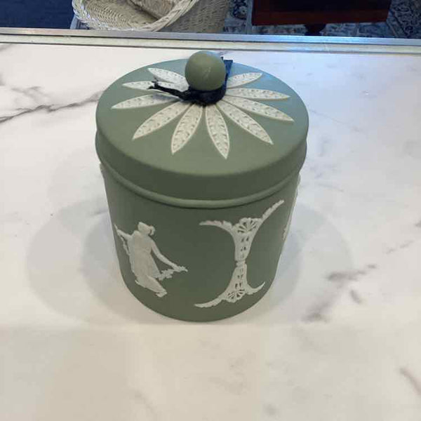 Green Jasperware Trinket Box