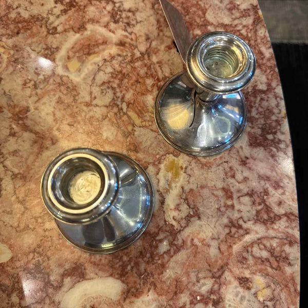 Pair of Sterling Silver Candleholders