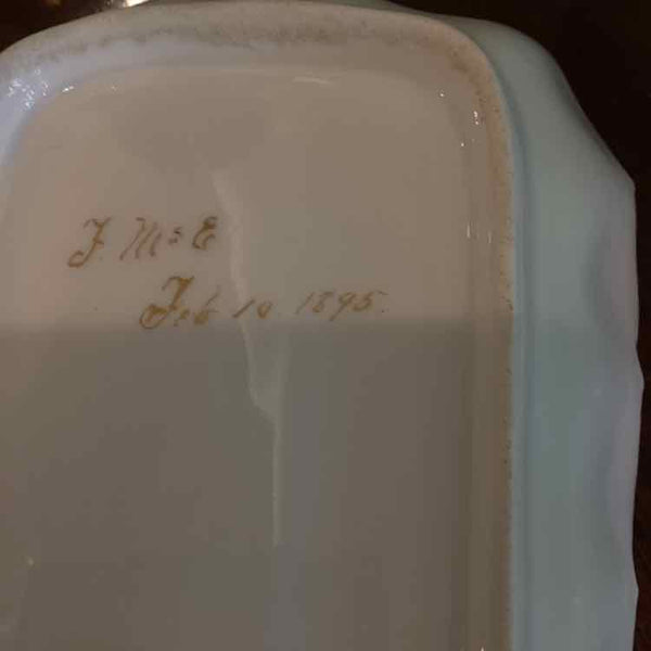 M R Limoges Floral Dish