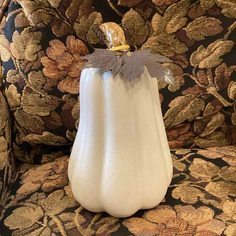 Off White Ceramic Pumpkin