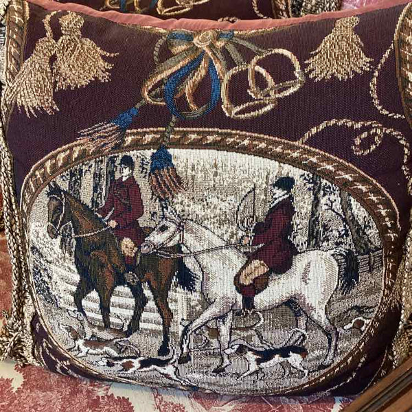 Pair Of Tapestry Equine Pillows