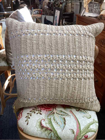 Tan Straw Down Pillow