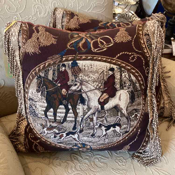 Pair Of Tapestry Equine Pillows