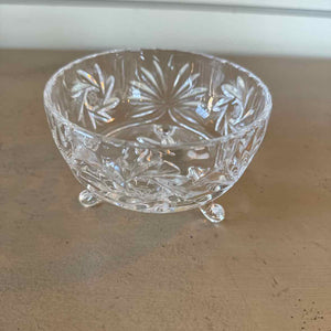 Footed Cut Glass Bowl