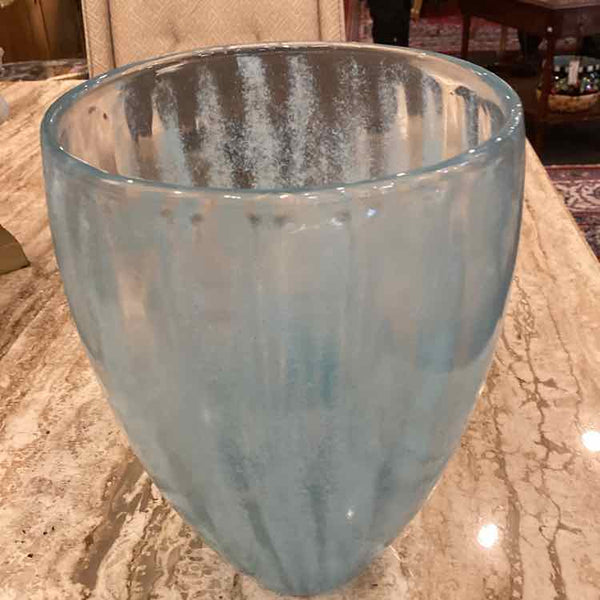 Frosted Blue Vase