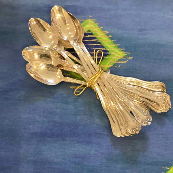 12 Ice Tea Spoons - Queen Elizabeth Intro 1908