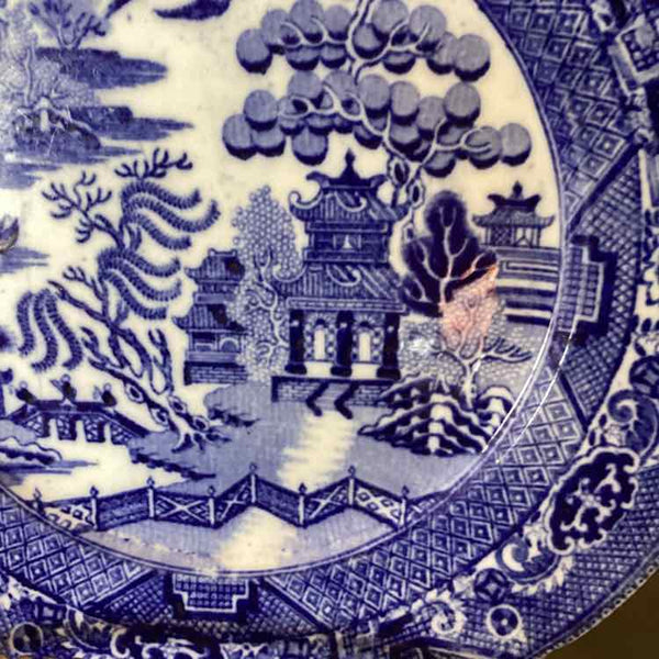 English Blue Willow Plate