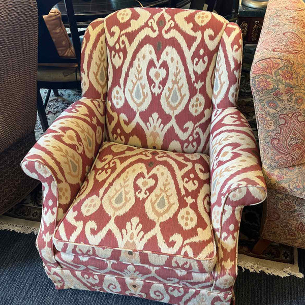 Swivel Rocker - Red/Cream/Grey Pattern