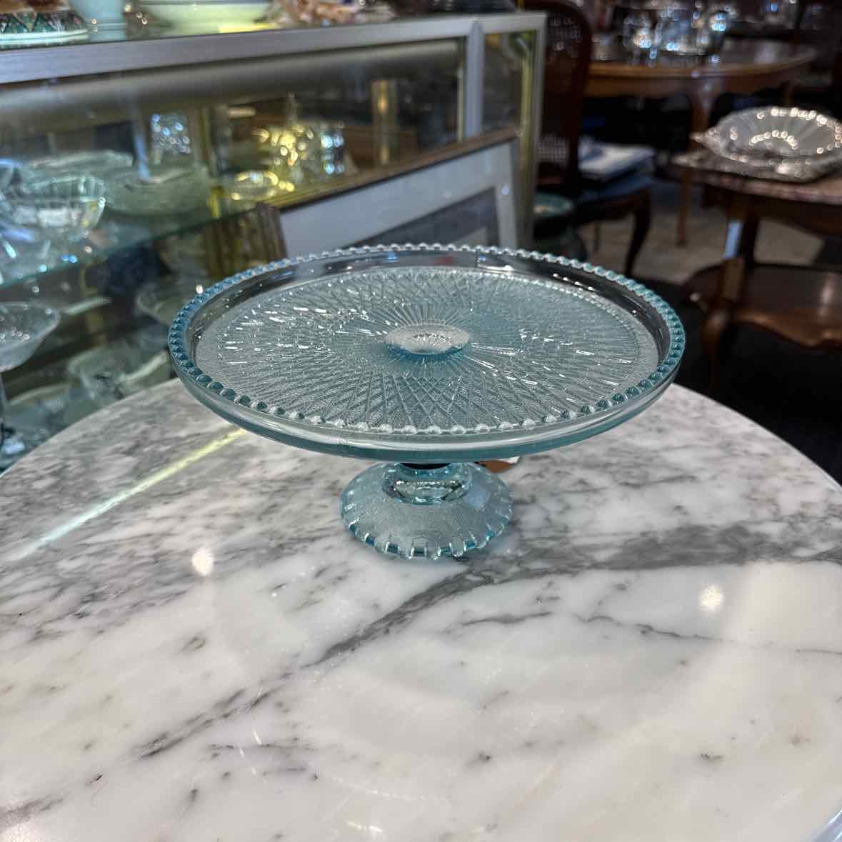 Light Blue Cake Plate Stand