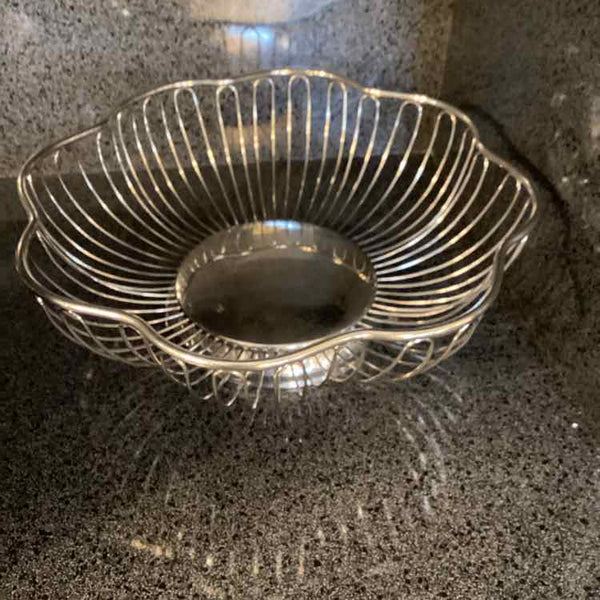 Scalloped Silverplate Wire Basket