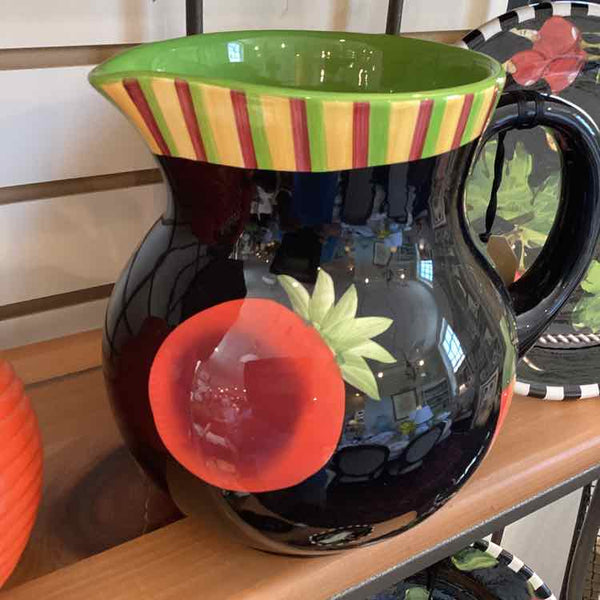 Crate & Barrel Navy Pitcher