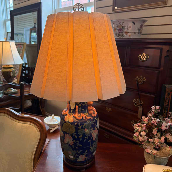 Vintage Blue Asian Lamp