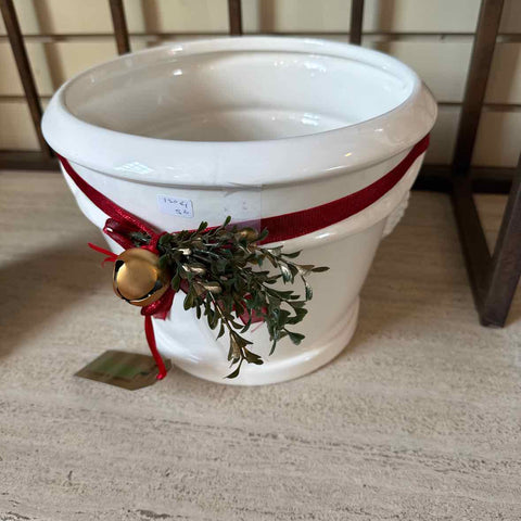 White Ceramic Planter