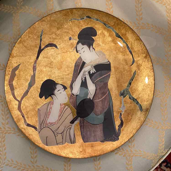 Gold Courtesans Asian Plate