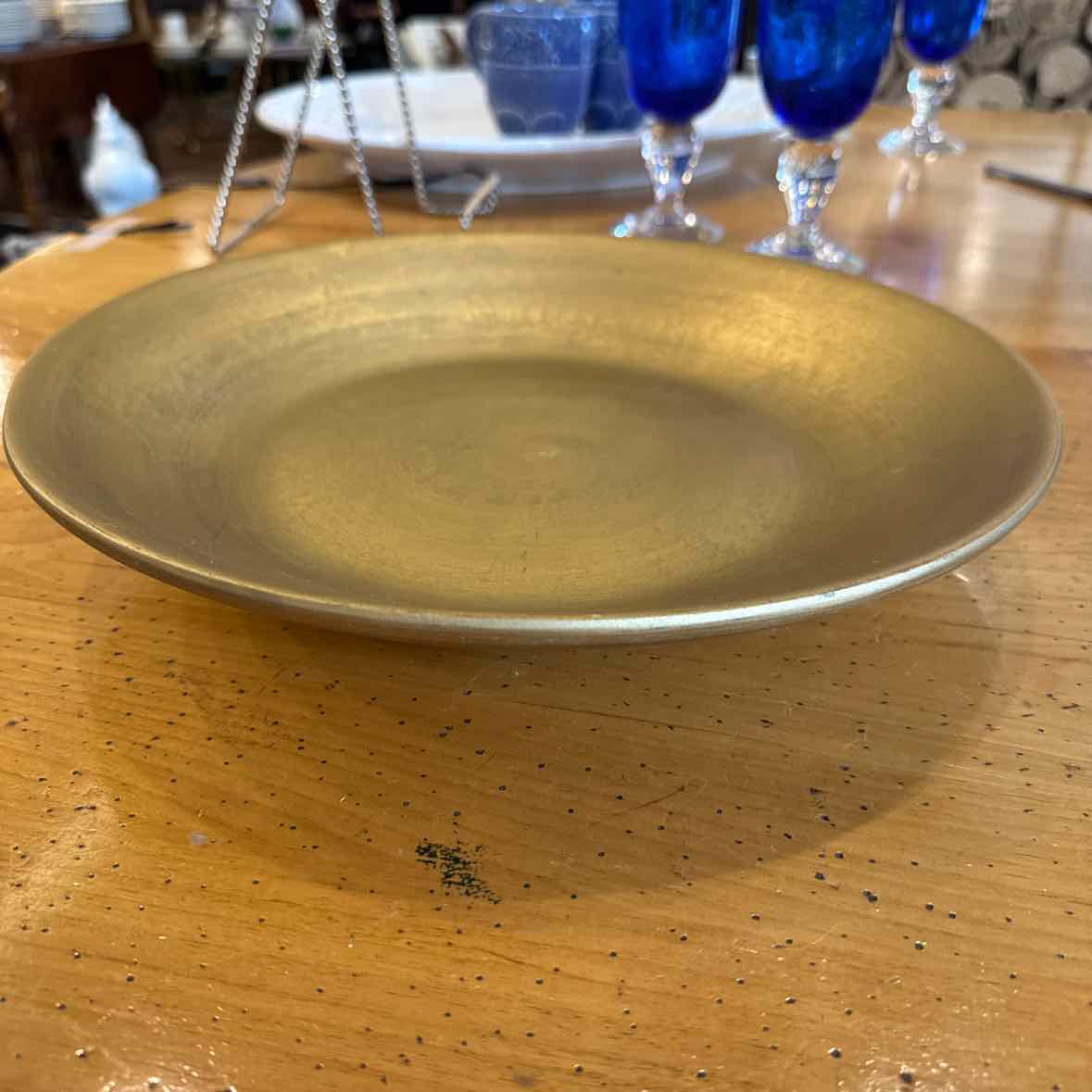 Shallow Gold Pottery  Bowl