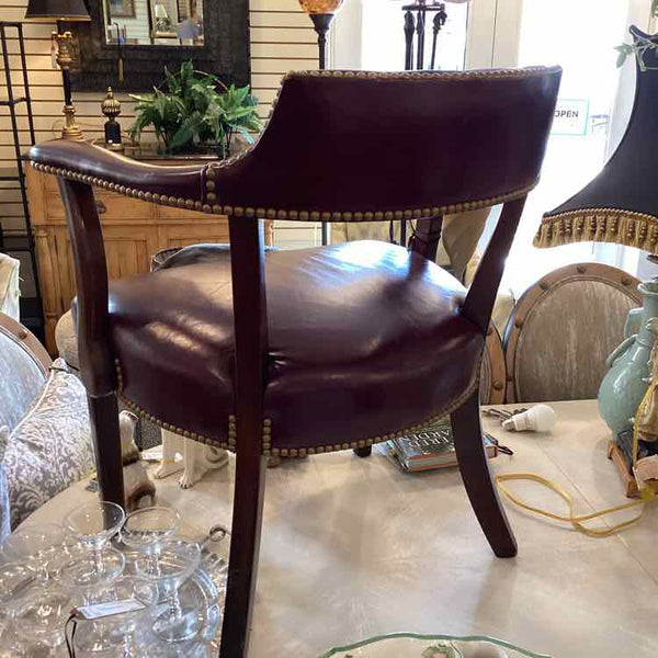Cordovan Leather Captain's Chair