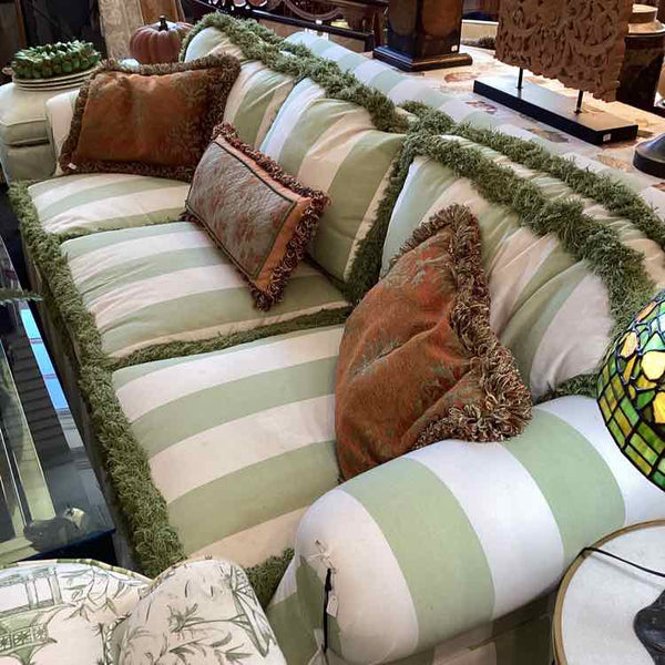 Lane Green And White Striped Sofa