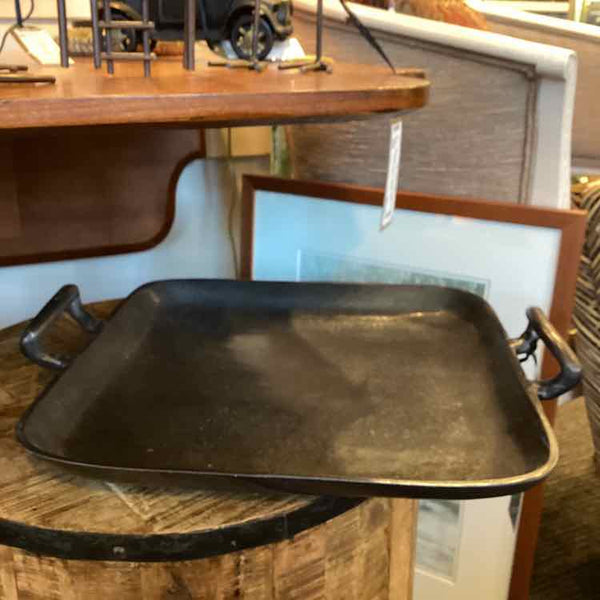 Black Ceramic Tray With Handles