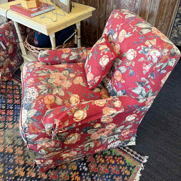Red Floral Chair