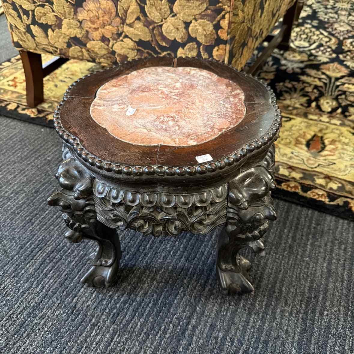 Marble Top Plant Stand