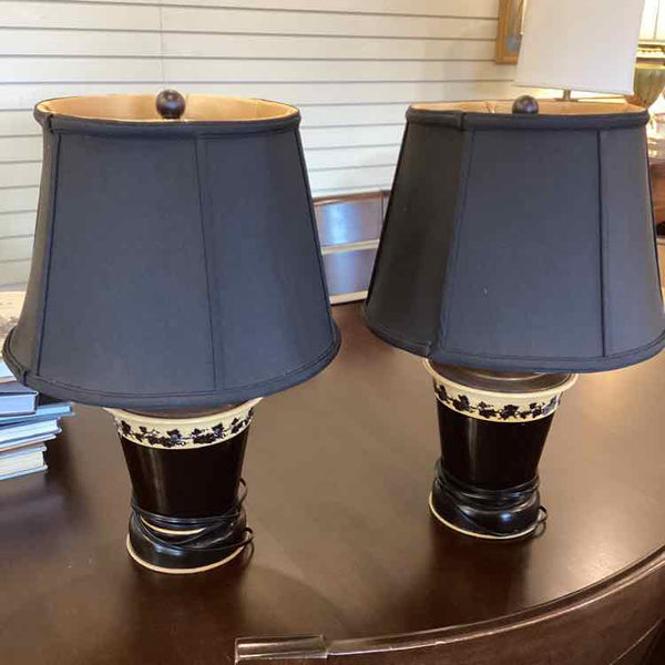Pair Of Antique Porcelain Lamps