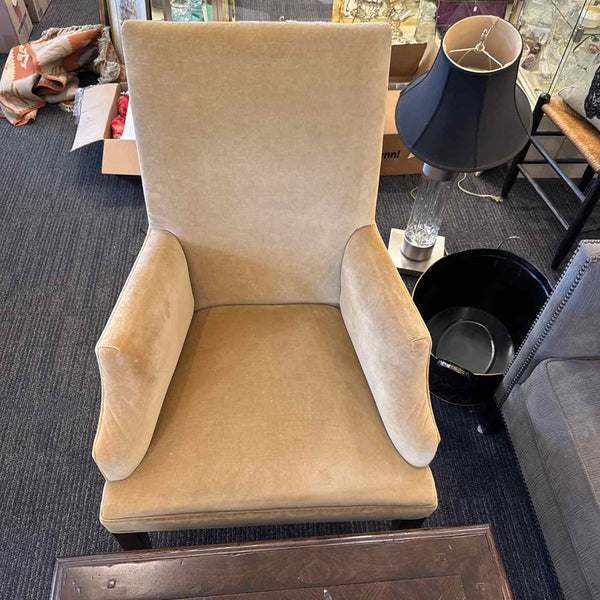 2 Gold Velvet Arm Chairs