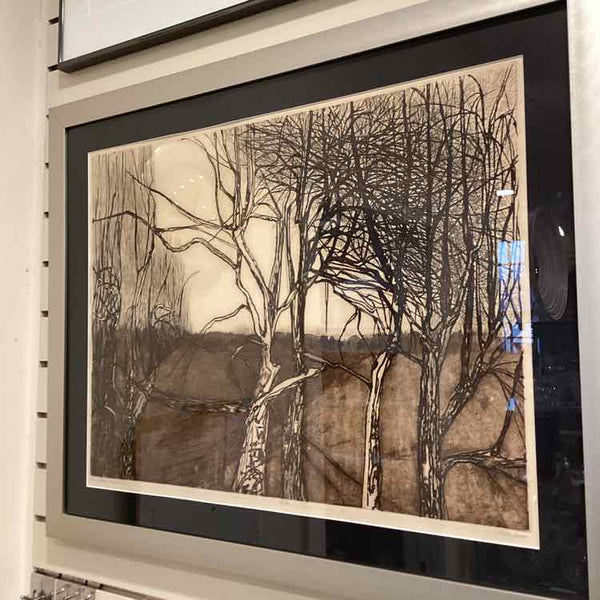 Contemporary Lithograph of Trees