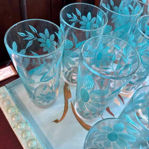 Vintage MCM Glasses - 6 Tumblers, 4 Juice