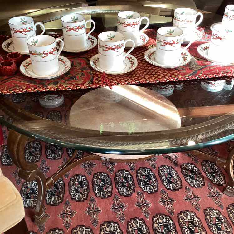 Round Glass Top Coffee Table