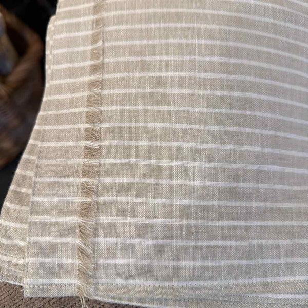 4 Striped Neutral Linen Placemats