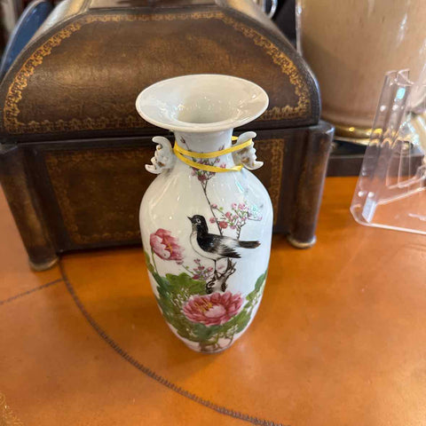 Chinese Porcelain Bird And Flower Vase