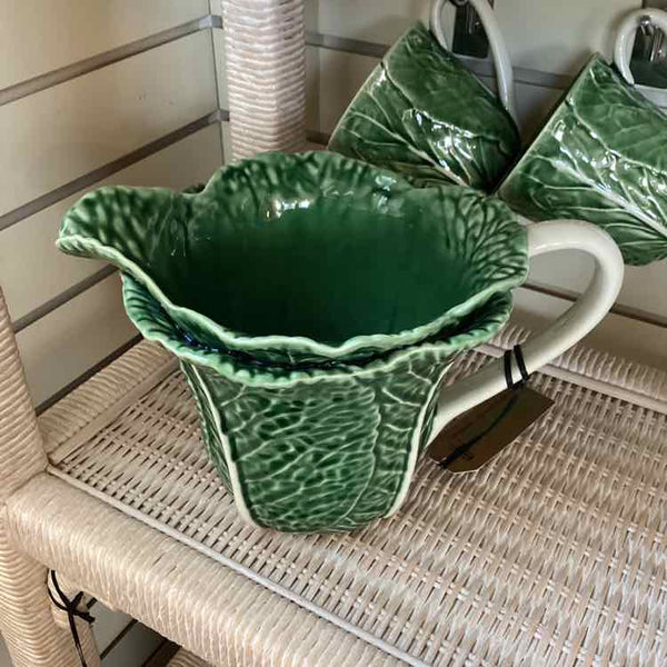 Cabbageware Pitcher And Two Mugs