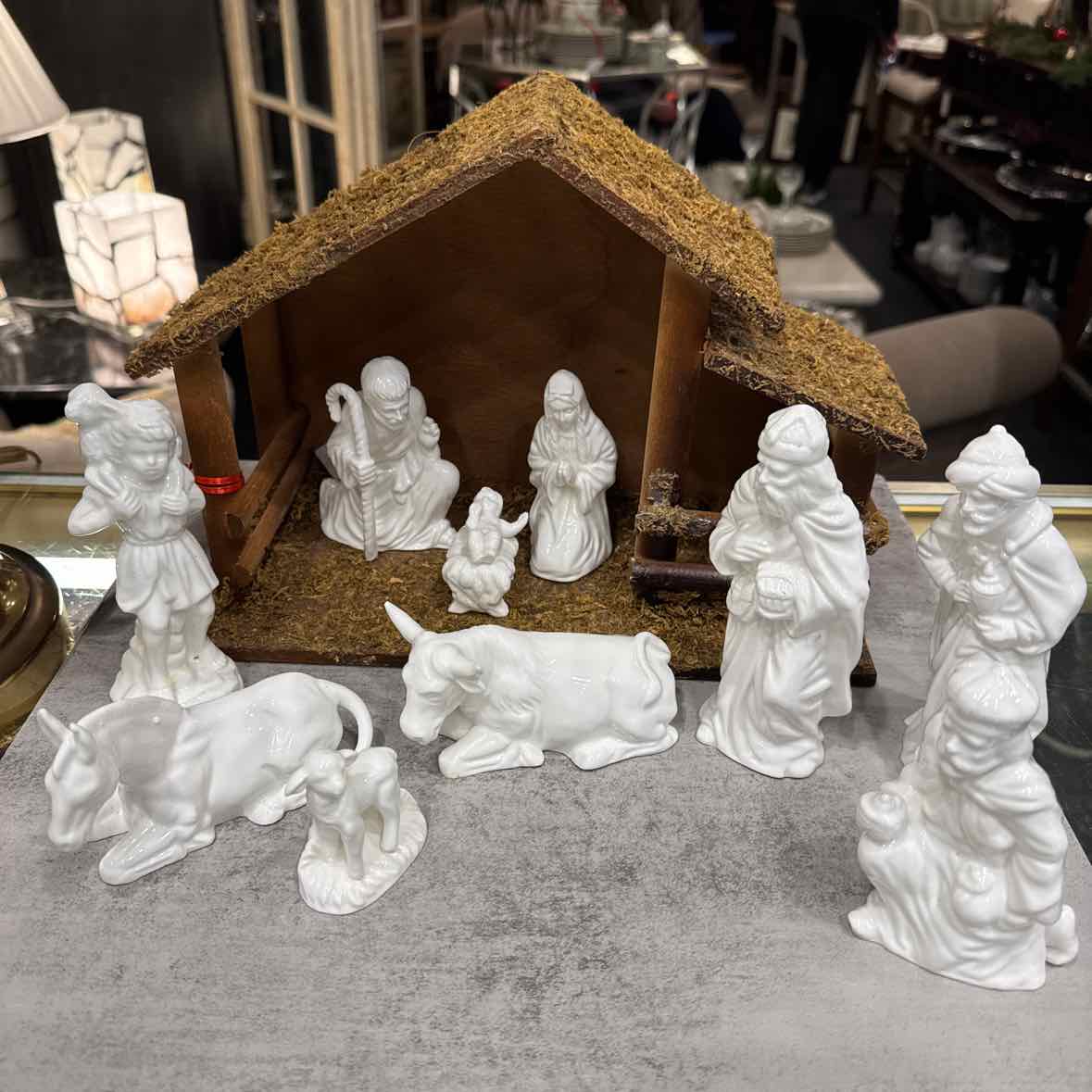 10 Pc Nativity Set - White Porcelain