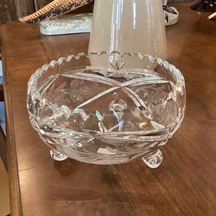 3 Footed Crystal Bowl