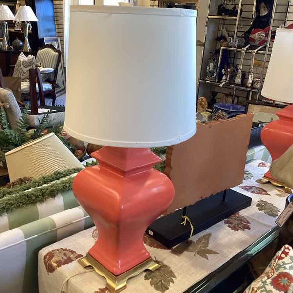 Pair Of Coral Lamps