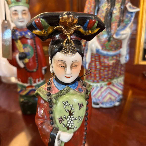 Female Asian With Beads Figurine