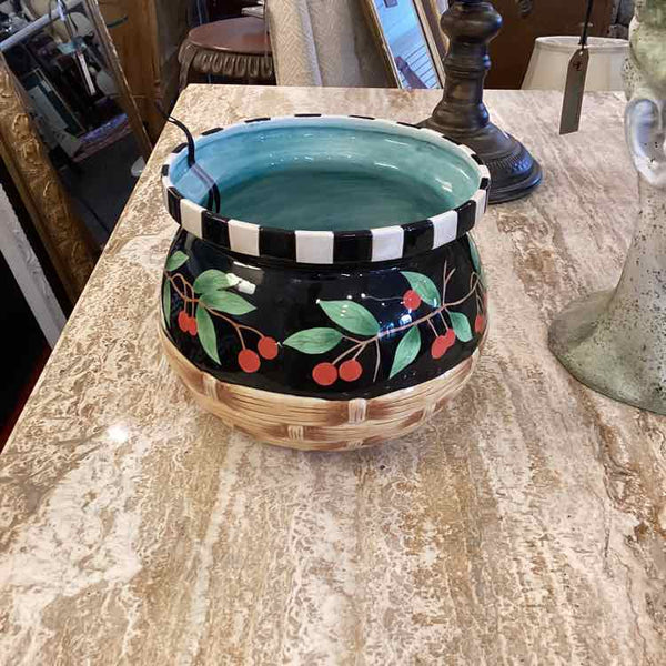 Ceramic Bowl With Cherries