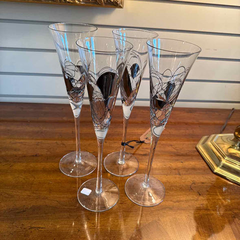 Four Champagne Glasses