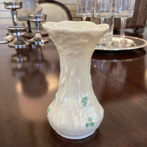 Belleek Shamrock Vase