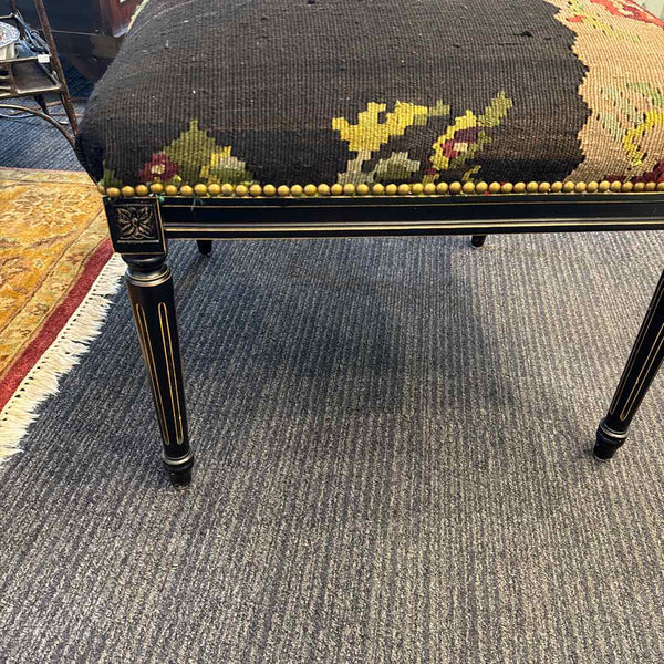 Vintage Needlepoint Bench