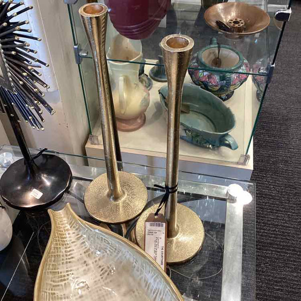Pair Of Gold Taper Candleholders