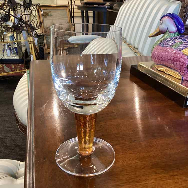 "As Is" Eight Denby Fire Wine Goblets