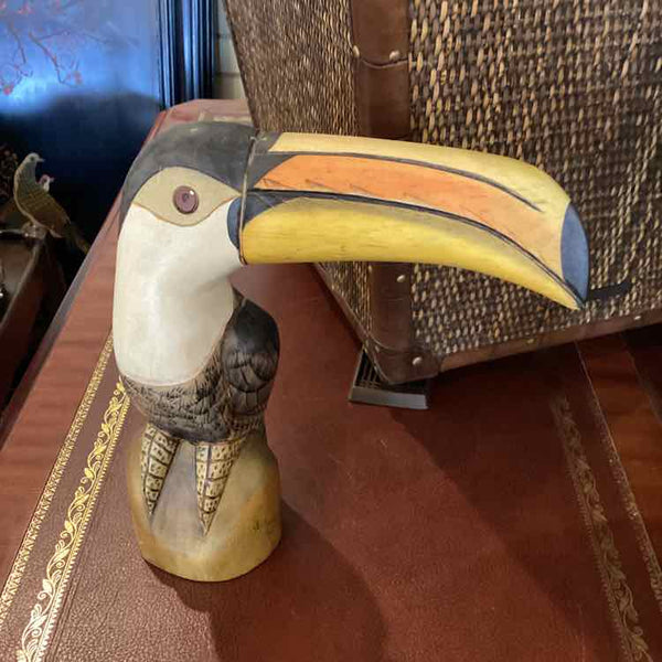 Pair of Hand Carved Toucans