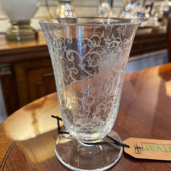 Baccarat Footed Etched Vase