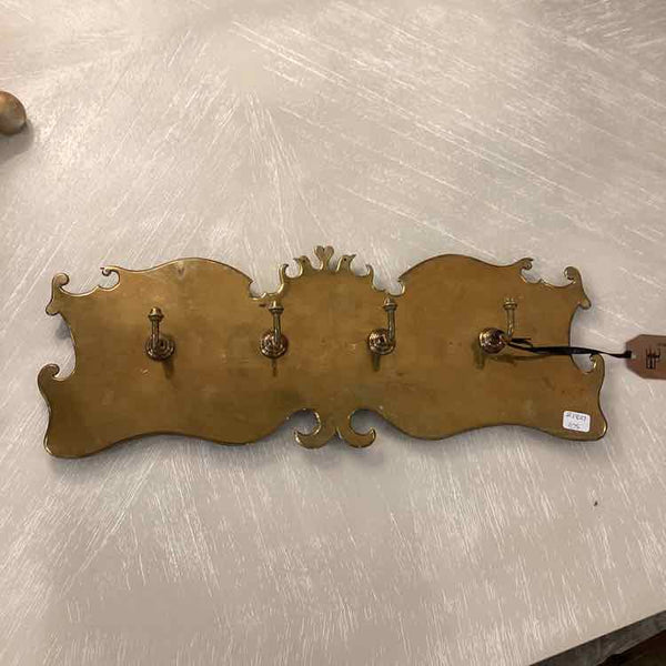 Brass Rack With Four Hooks