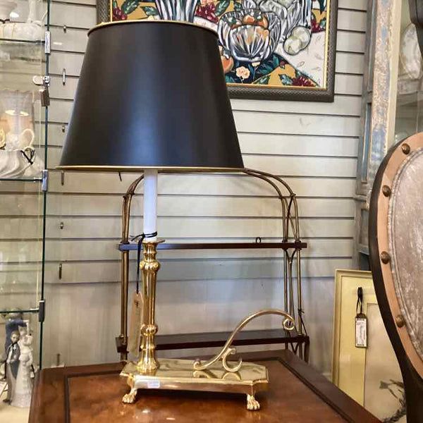 Brass Footed Table Lamp
