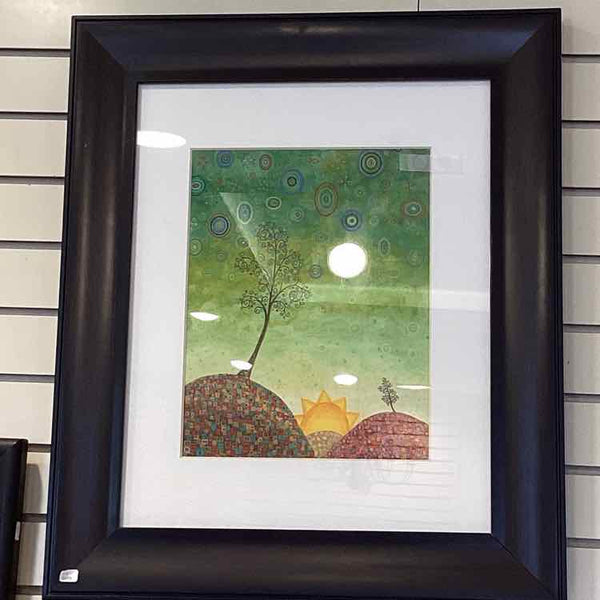 Print of Whimsical Tree & Sun Signed & Numbered