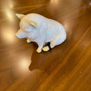 Belleek Pig Figurine